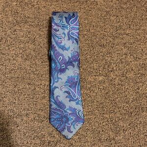 Robert Graham Blue and Purple Paisley Silk Tie